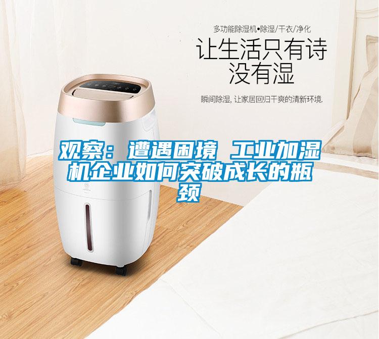 觀察：遭遇困境 工業(yè)加濕機企業(yè)如何突破成長的瓶頸