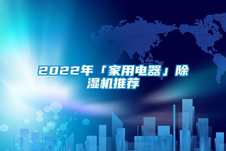 2022年「家用電器」除濕機推薦