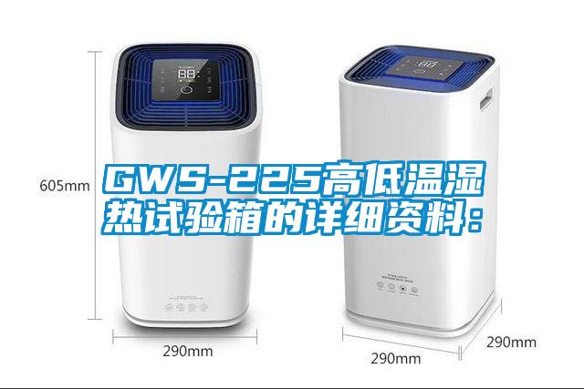 GWS-225高低溫濕熱試驗(yàn)箱的詳細(xì)資料: