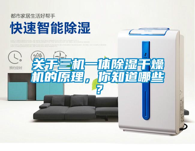 關(guān)于三機(jī)一體除濕干燥機(jī)的原理，你知道哪些？