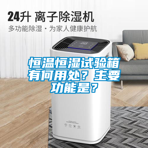 恒溫恒濕試驗箱有何用處？主要功能是？