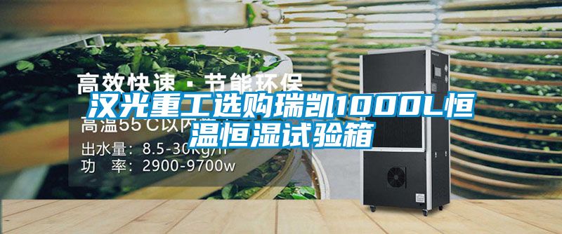 漢光重工選購瑞凱1000L恒溫恒濕試驗(yàn)箱